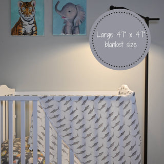 LollyBanks Baby Shark Muslin Swaddle Blanket