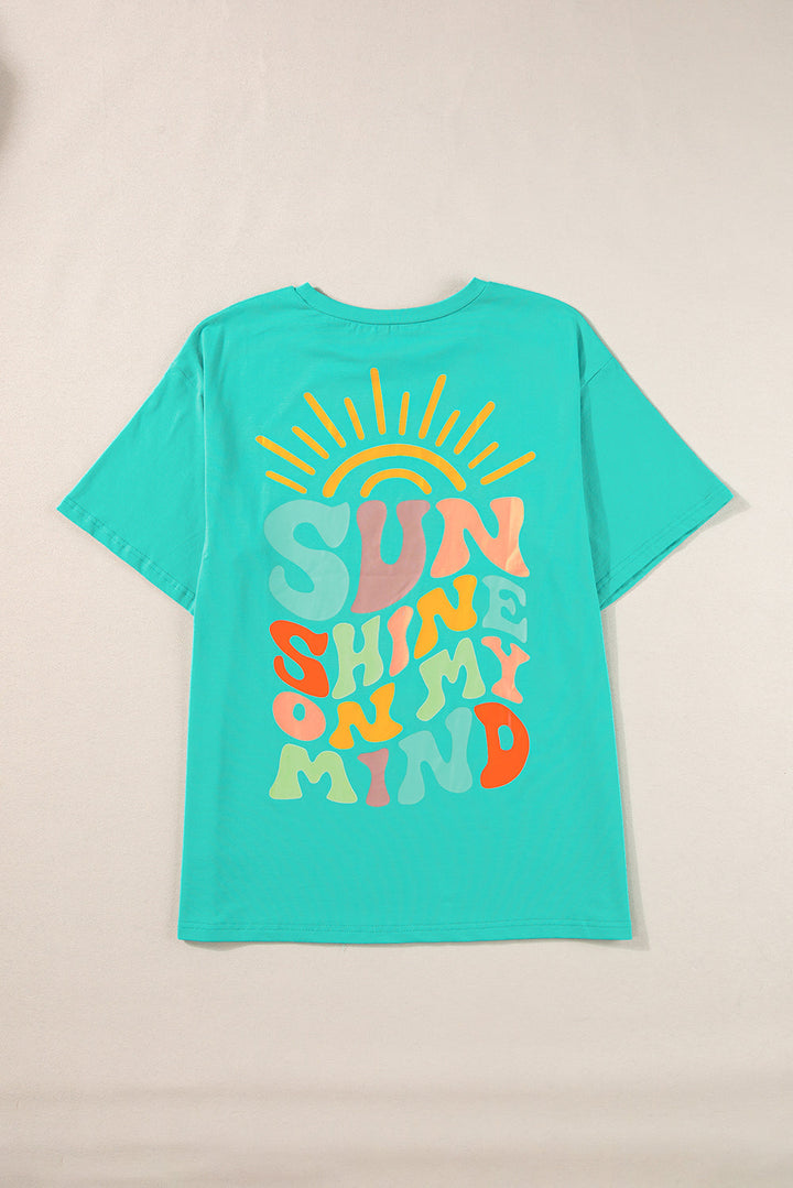 Aqua SUNSHINE ON MY MIND Graphic Tee