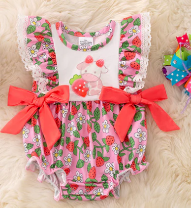 Sweetest Strawberry in The Patch Infant Girl's Romper