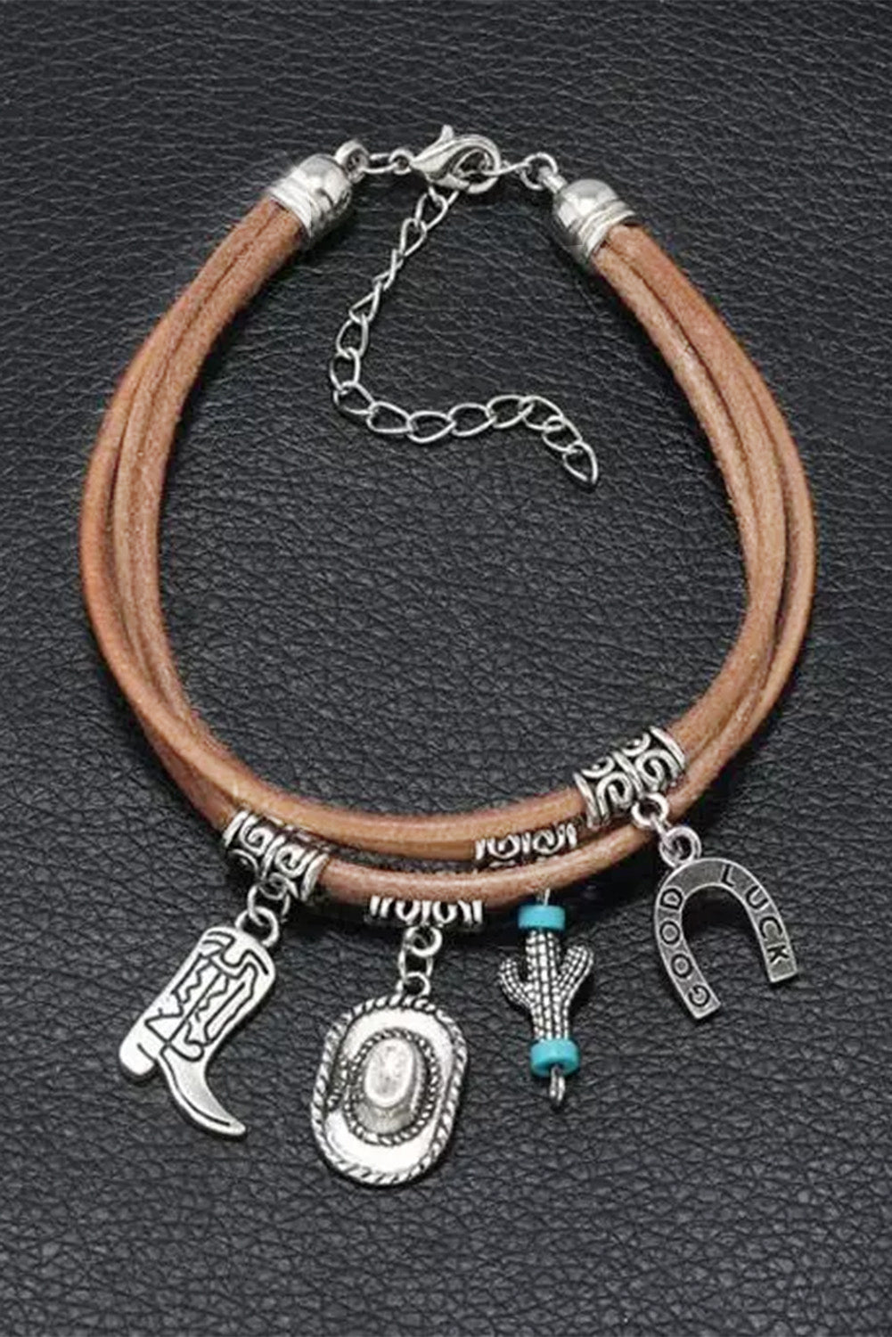 Western Themed Multi-Layered Charm Bracelet