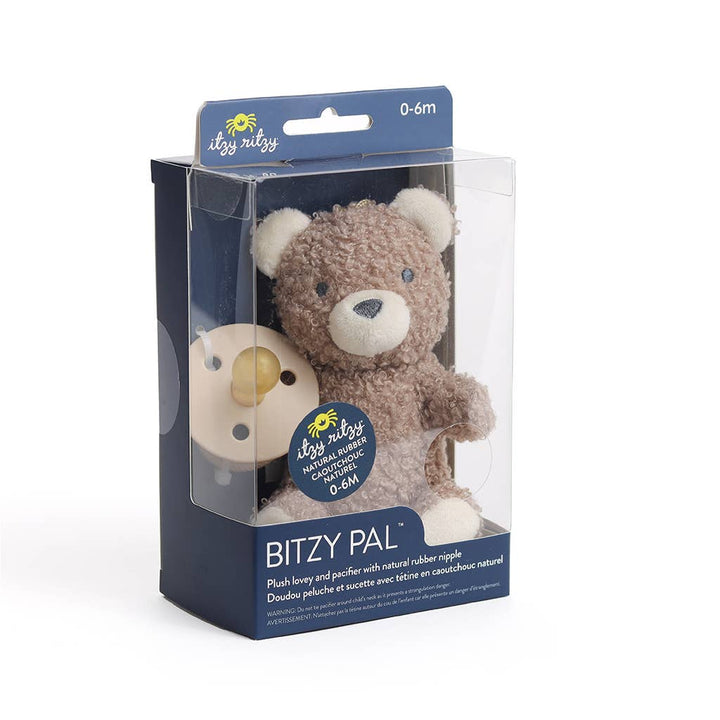 Itzy Ritzy Bitzy Pal Natural Rubber Pacifier & Plush: Bear