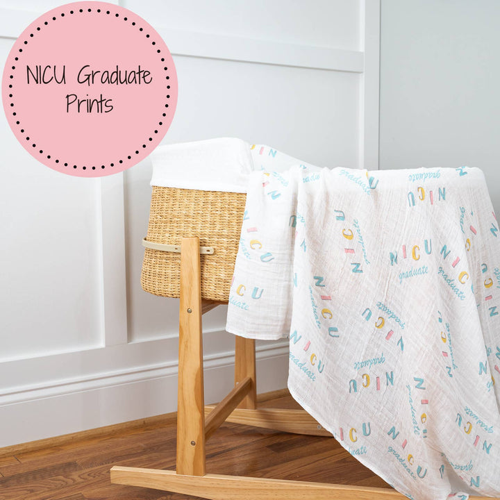 NICU Graduate Muslin Swaddle Baby Blanket