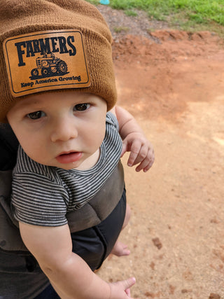 Kids' Farmers Keep America Going Tractor Beanie