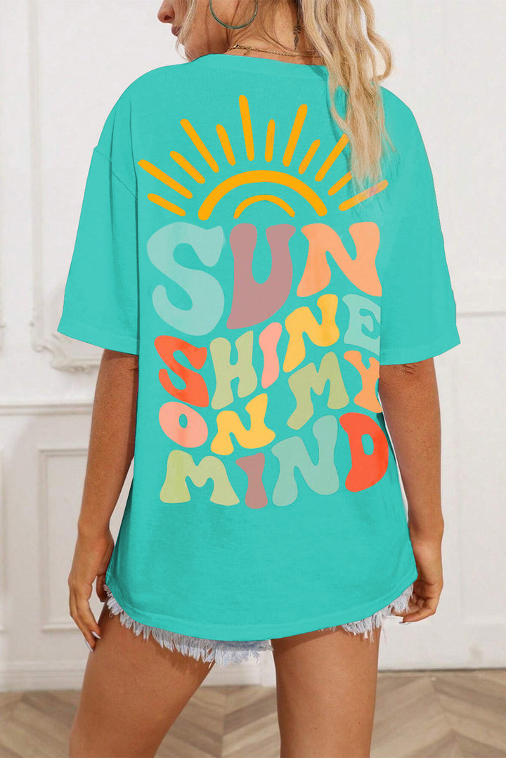 Aqua SUNSHINE ON MY MIND Graphic Tee