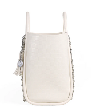 Itzy Ritzy Boss Tote Diaper Bag | Flat White Checkerboard