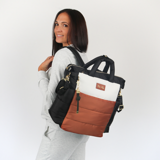 Itzy Ritzy Dream Convertible Diaper Bag | Coffee & Cream