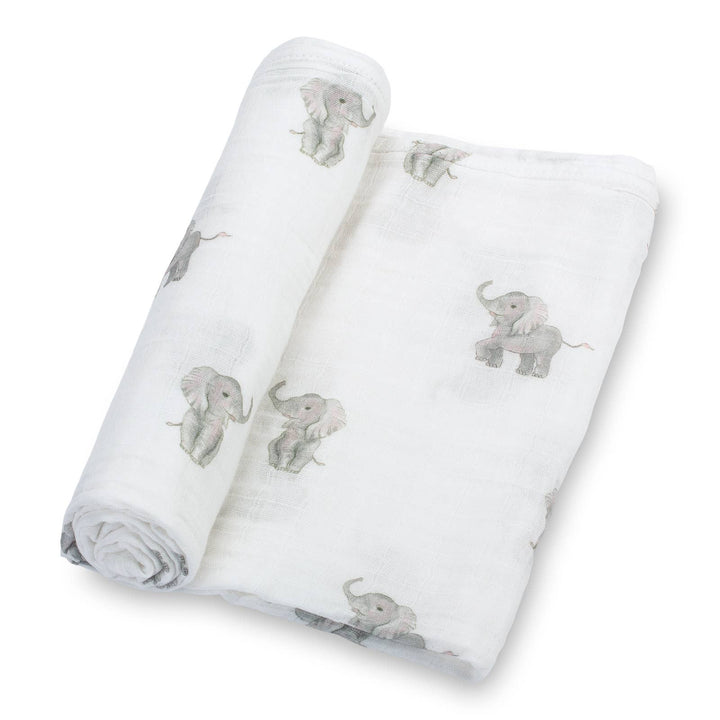 Baby Elephant Muslin Swaddle Baby Blanket