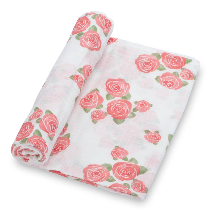 Blooming Elegance Muslin Swaddle Baby Blanket