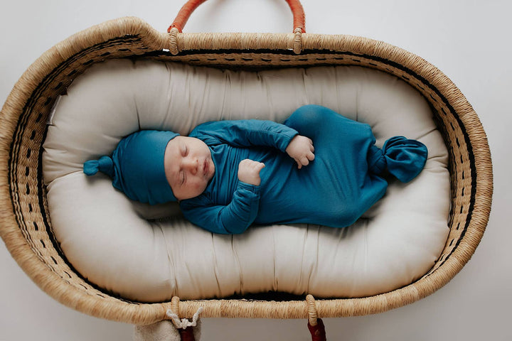 Bamboo - Peacock Blue Knotted Gown