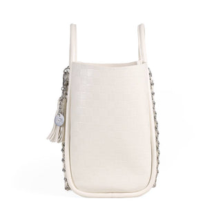 Itzy Ritzy Boss Tote Diaper Bag | Flat White Checkerboard