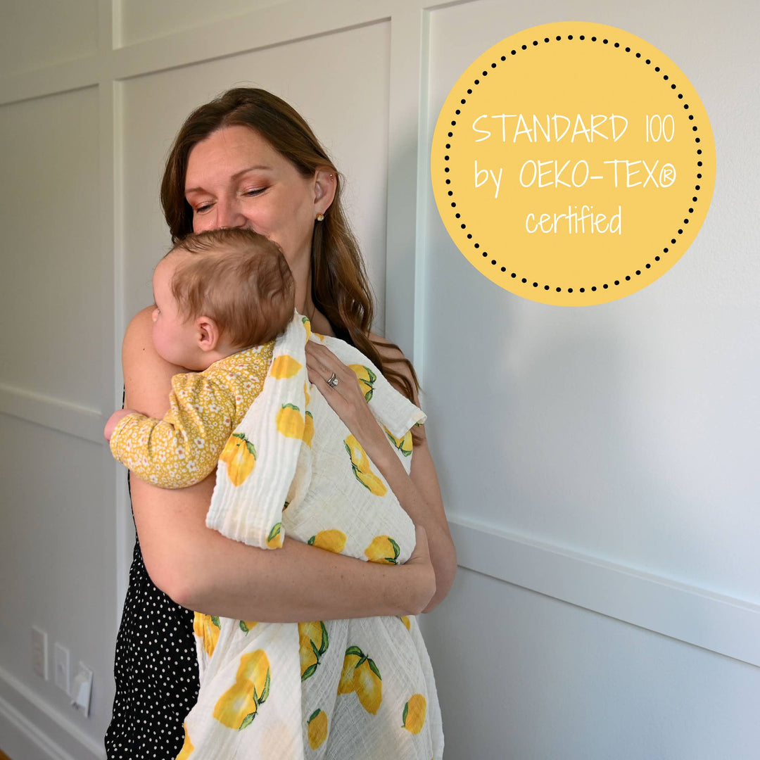 Lemon Muslin Swaddle Baby Blanket