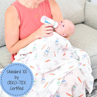 LollyBanks Hippity Hoppity Bunny Muslin Swaddle