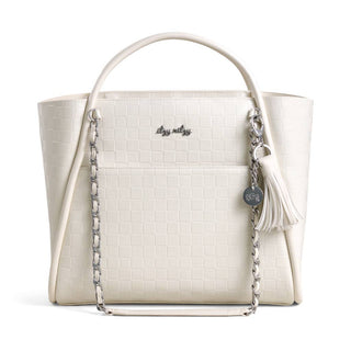 Itzy Ritzy Boss Tote Diaper Bag | Flat White Checkerboard