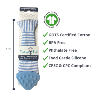 Tasty Tie 3-in-1 Organic Baby Teether & Crinkle Toy