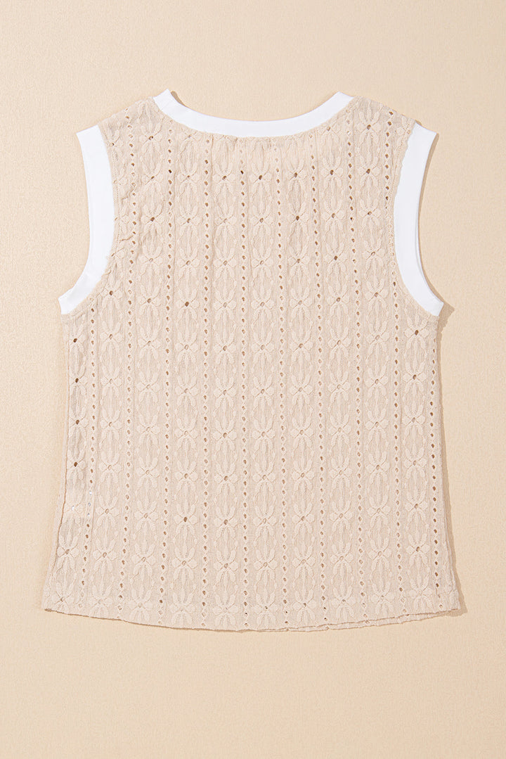 Vanilla Late Floral Sleeveless Blouse