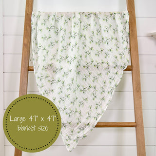 LollyBanks Relaxing Eucalyptus Muslin Swaddle Blanket