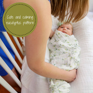 LollyBanks Relaxing Eucalyptus Muslin Swaddle Blanket