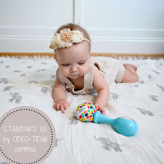 LollyBanks Baby Elephant Muslin Swaddle Blanket