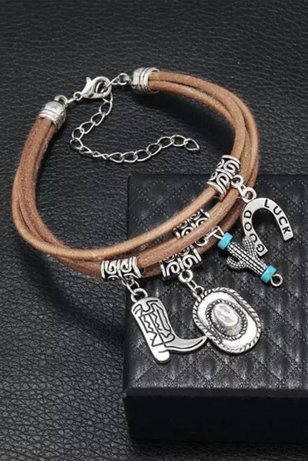 Western Themed Multi-Layered Charm Bracelet