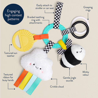 Itzy Ritzy Bitzy Busy Ring Teething Toy | Bunny