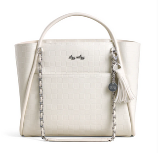 Itzy Ritzy Boss Tote Diaper Bag | Flat White Checkerboard