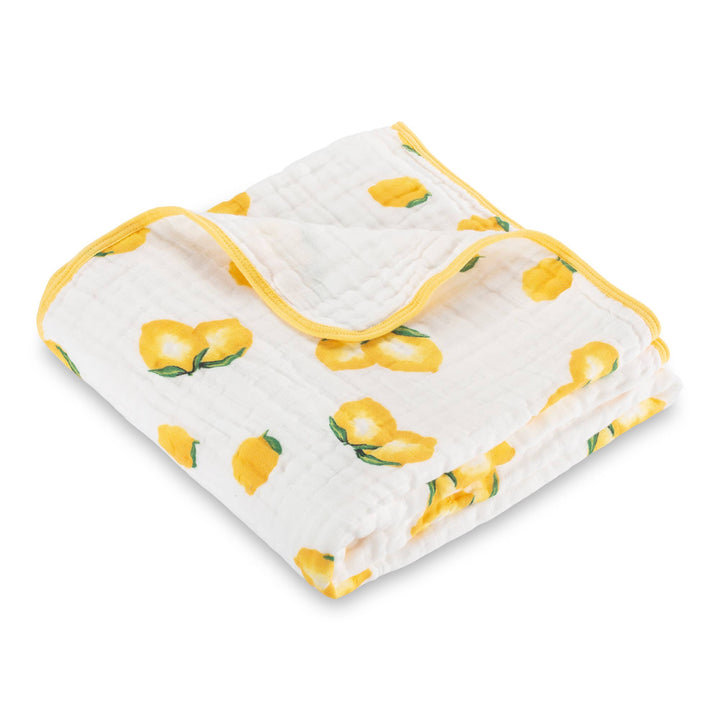 Main Squeeze Lemon Muslin Swaddle Baby/Toddler Quilt