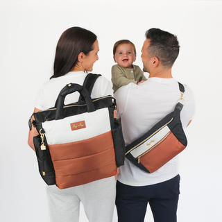 Itzy Ritzy Dream Convertible Diaper Bag | Coffee & Cream