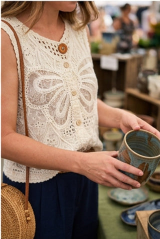 Boho-Chic Butterfly Lace Crochet Vest | Limited Boutique Edition